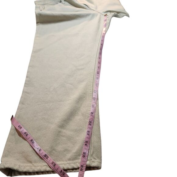 Old Navy High Waisted Slouchy Straight Cropped Jeans Pants Sand Khaki Tan 12 New - Picture 8 of 12